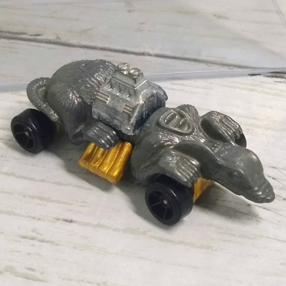Mattel Hot Wheels RAT ROD Metal&Plastic Speed Demons Small 3"l Grey Gold Toy Car